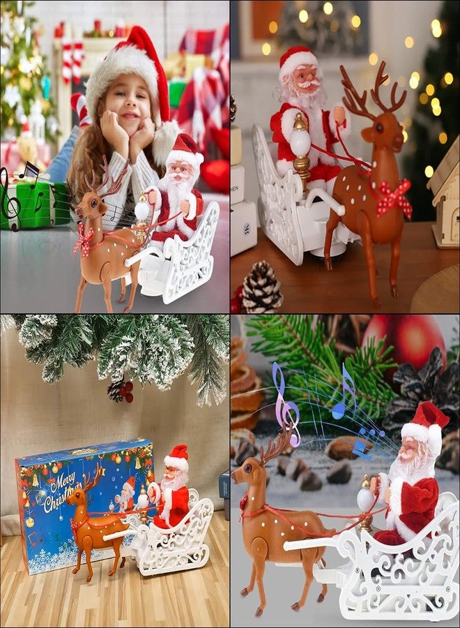 fizzytech Santa Cluas Toy Ideal for Xmas Holiday New Year Home Party Decoration Fun Interactive Animated Kids and Childrens (FTH_Pull_Cart_Santa) - Image 5